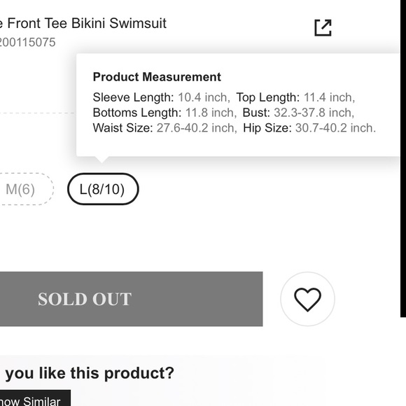 Shein Puff Sleeve Tie Front Tee Bikini Swimsuit pink - Picture 6 of 6